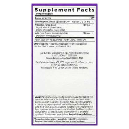 New Chapter, Daily Dual Biotic, Probiotic + Prebiotic, 60 Vegan Capsules