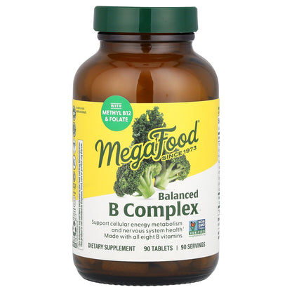 MegaFood, Balanced B Complex, 90 Tablets