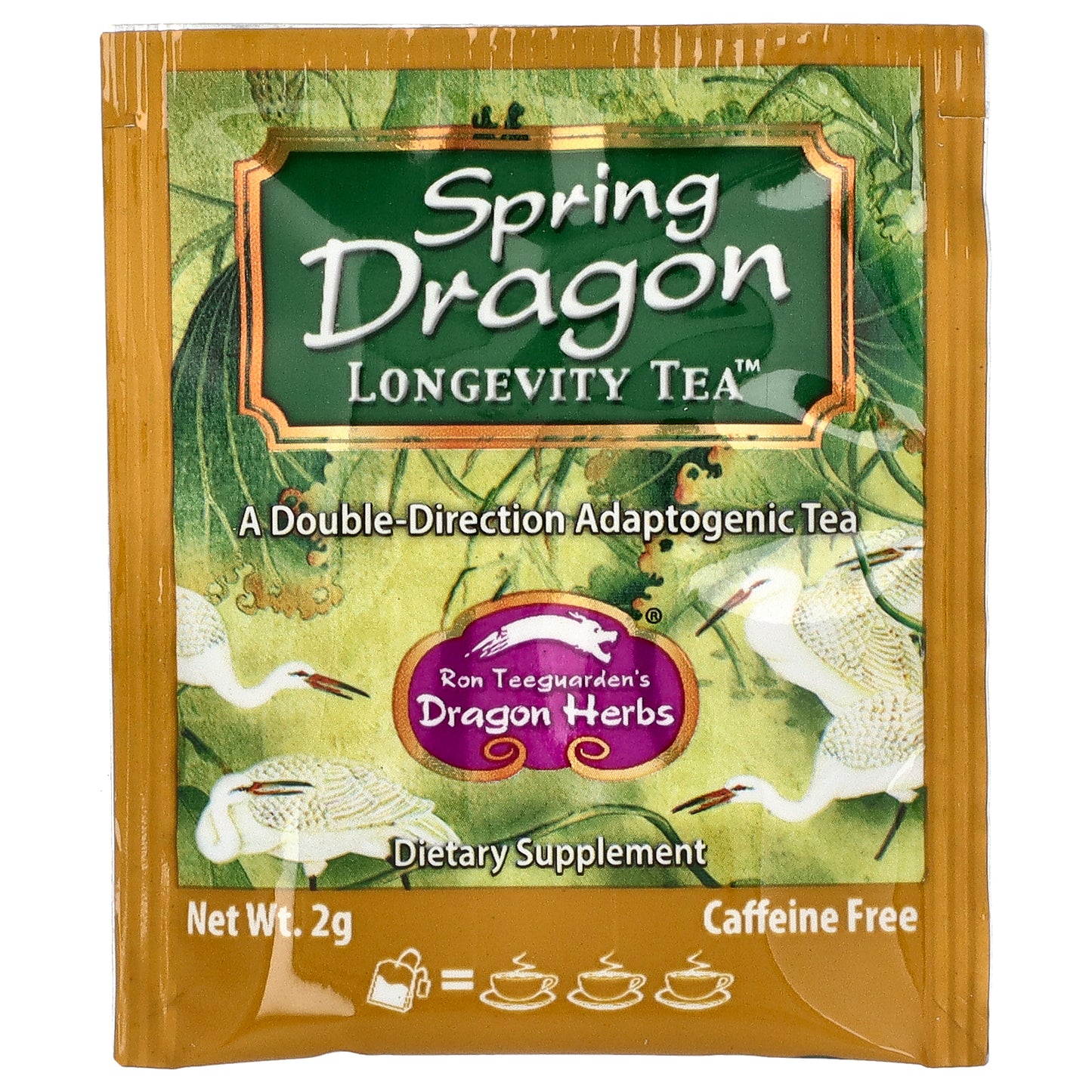 Dragon Herbs, Spring Dragon Longevity Tea™, Caffeine Free, 20 Tea Bags, 1.8 oz (40 g)