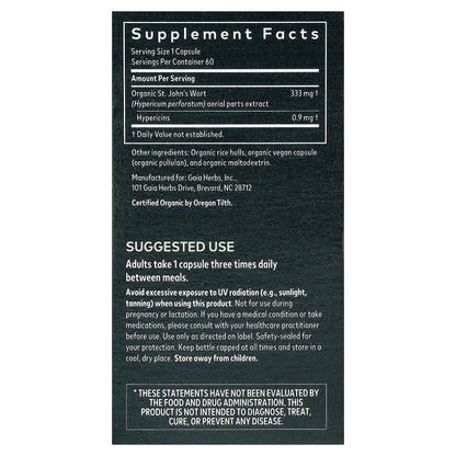 Gaia Herbs, St. John's Wort, 60 Vegan Capsules