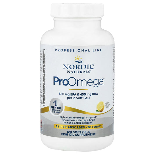 Nordic Naturals, ProOmega®, Lemon, 120 Soft Gels (640 mg per Soft Gel)