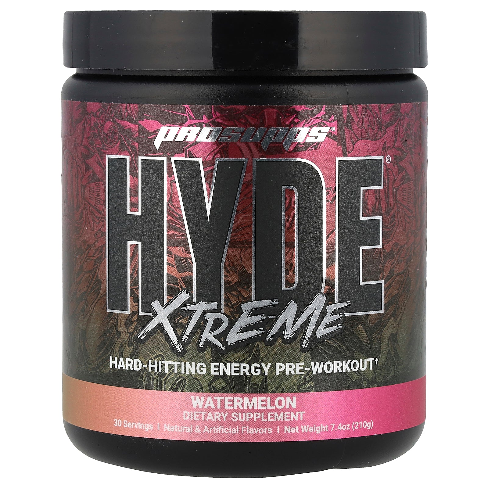 ProSupps, Hyde Xtreme®, Hard-Hitting Energy Pre Workout, Watermelon, 7.4 oz (210 g)