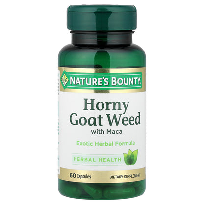 Nature's Bounty, Horny Goat Weed with Maca, 60 Capsules