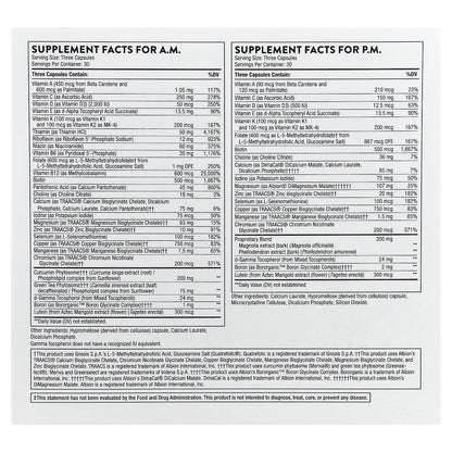 Thorne, Multi-Vitamin Elite, A.M. & P.M., 2 Bottles, 90 Capsules Each