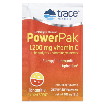 Trace, Electrolyte Stamina PowerPak, Tangerine, 30 Packets, 0.18 oz (5 g) Each