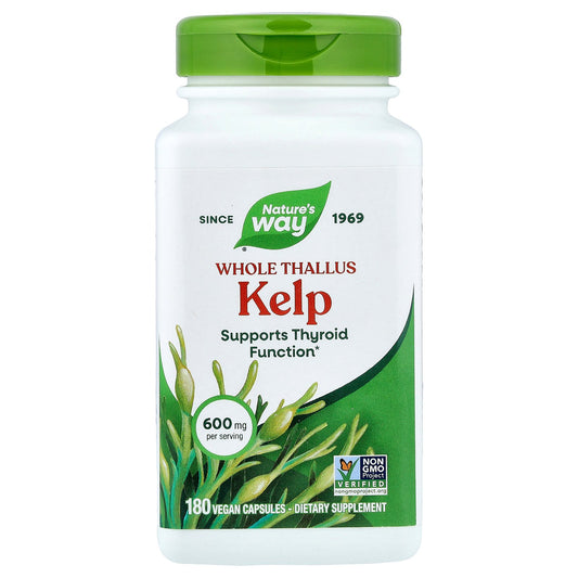 Nature's Way, Whole Thallus Kelp, 600 mg, 180 Vegan Capsules