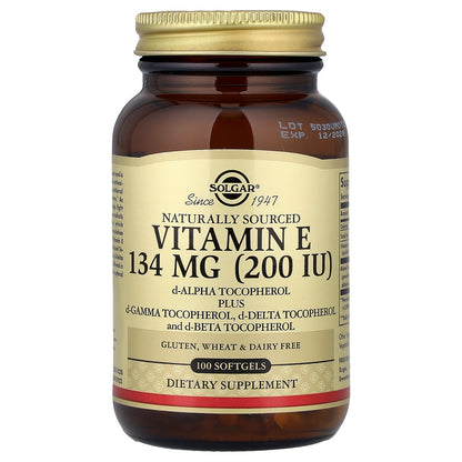 Solgar, Vitamin E, Naturally Sourced, 100 Softgels