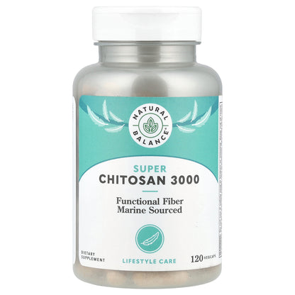 Natural Balance, Super Chitosan 3000, 120 VegCaps (750 mg per Capsule)