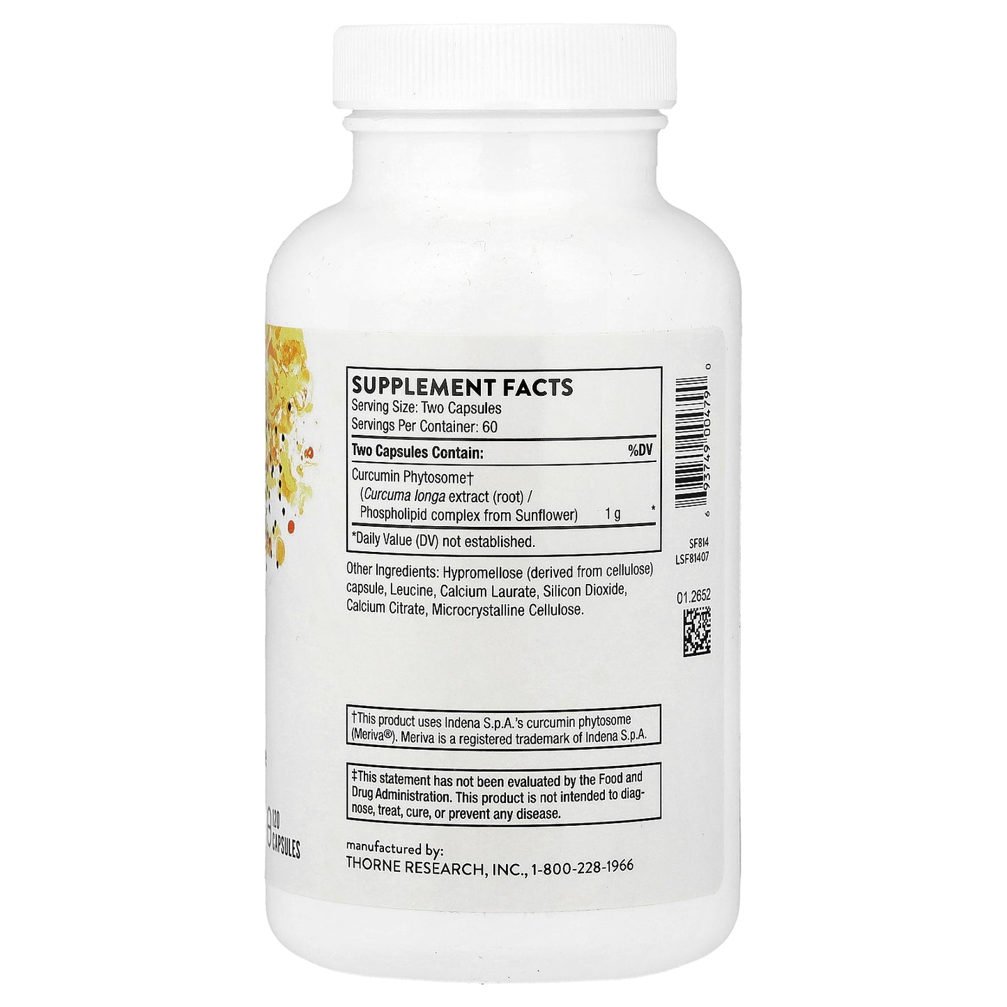 Thorne, Curcumin Phytosome, 120 Capsules (500 mg per Capsule)