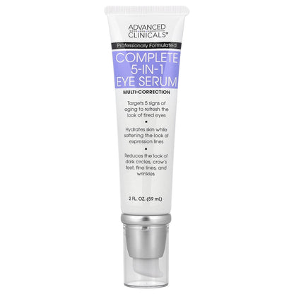 Advanced Clinicals, Complete 5-In-1 Eye Serum, 2 fl oz (59 ml)