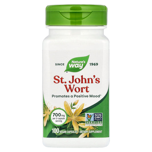 Nature's Way, St. John's Wort, 100 Vegan Capsules (350 mg per Capsule)