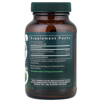 Gaia Herbs, Oil of Oregano, 120 Liquid Phyto-Caps®