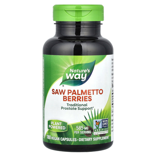 Nature's Way, Saw Palmetto Berries, 585 mg, 180 Vegan Capsules