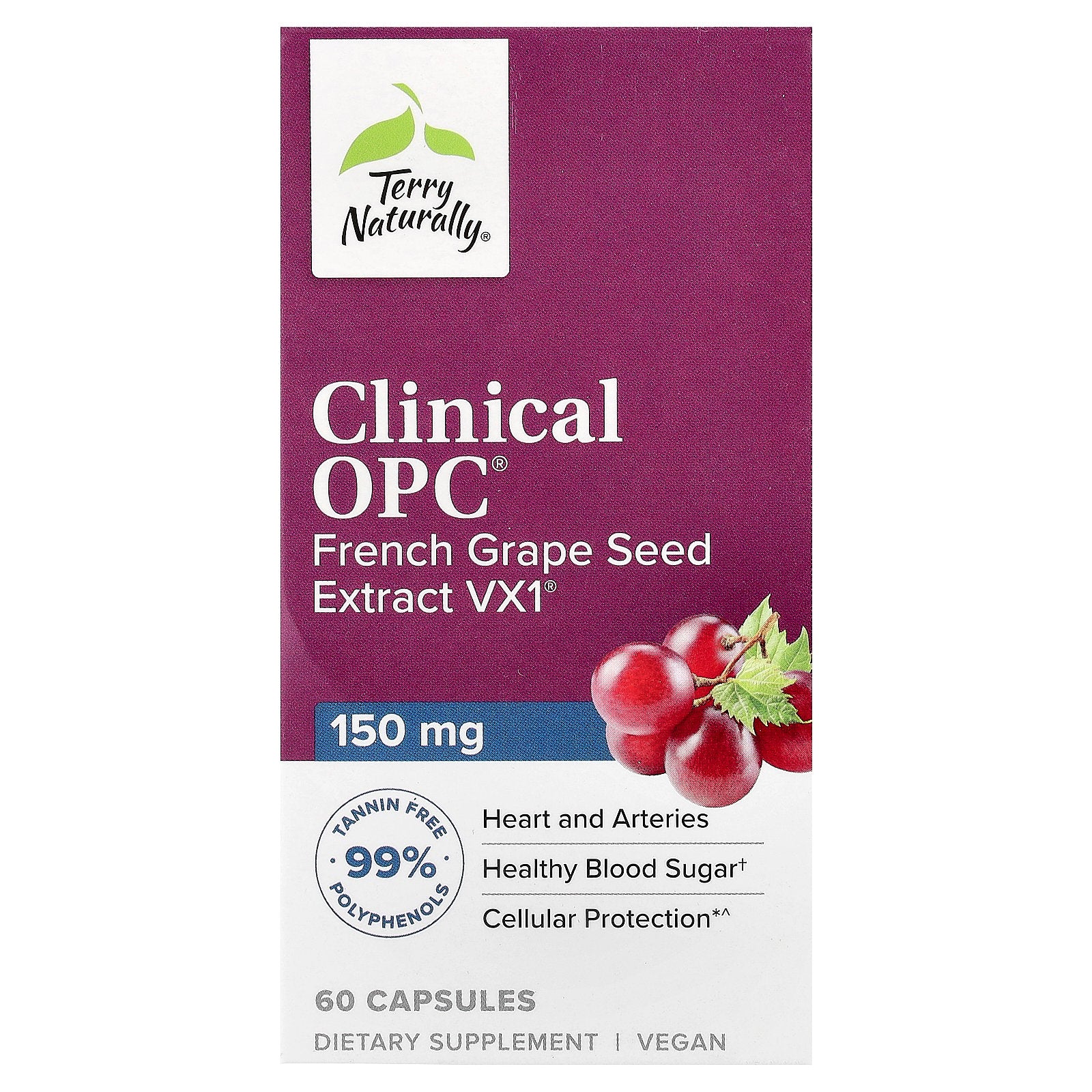 Terry Naturally, Clinical OPC®, 150 mg, 60 Capsules