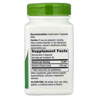 Nature's Way, Butcher's Broom Root, 100 Vegan Capsules (360 mg per Capsule)