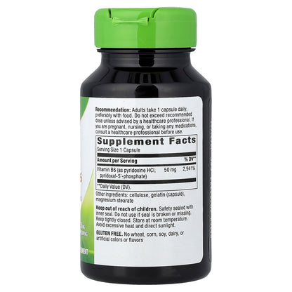Nature's Way, Vitamin B6, 50 mg, 100 Capsules
