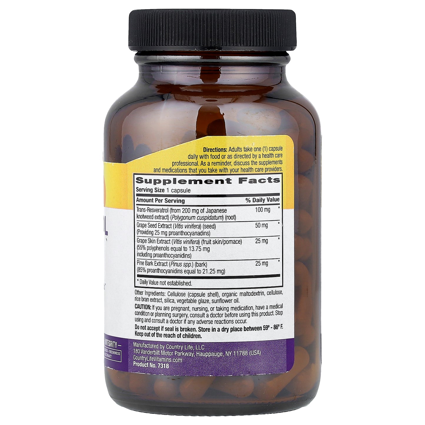 Country Life, Resveratrol Plus, 120 Vegan Capsules