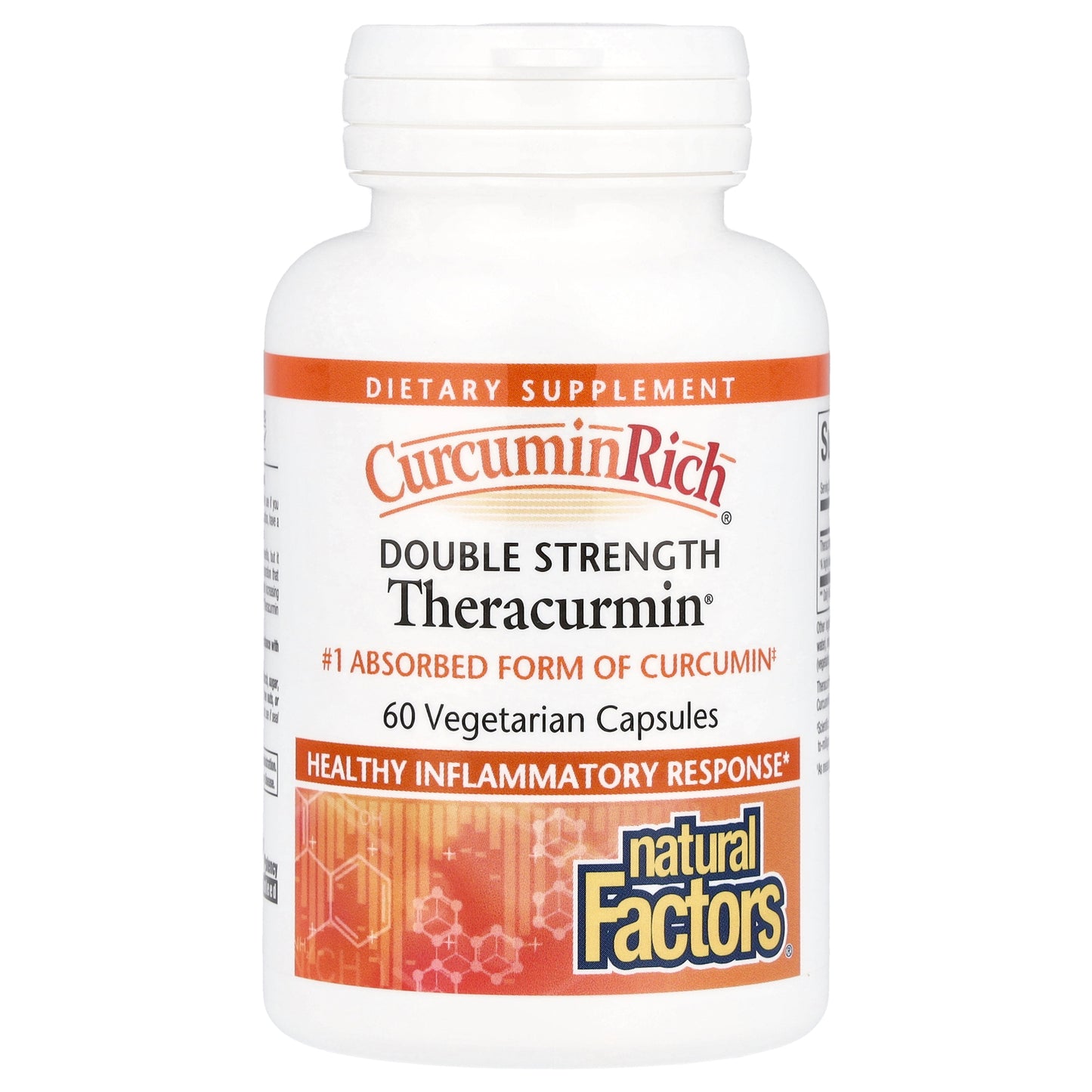 Natural Factors, CurcuminRich®, Double Strength Theracurmin®, 60 Vegetarian Capsules