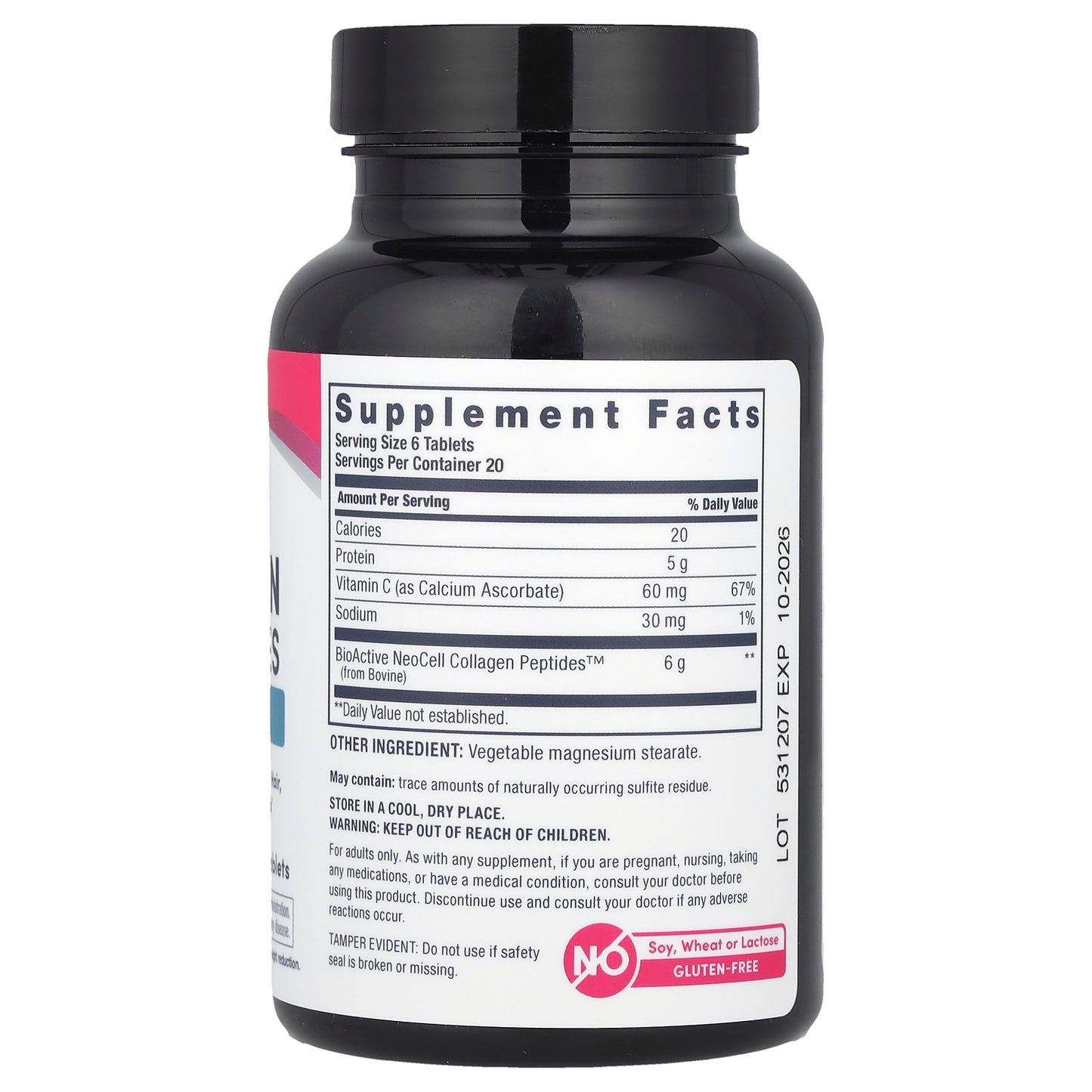 NeoCell, Grassfed Collagen Peptides + Vitamin C, 120 Tablets