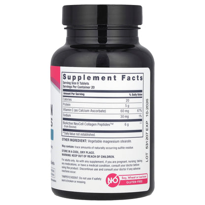 NeoCell, Grassfed Collagen Peptides + Vitamin C, 120 Tablets