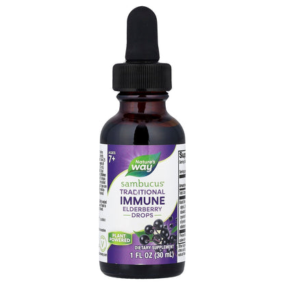Nature's Way, Sambucus® Elderberry Drops, Ages 7+, Berry, 1 fl oz (30 ml)
