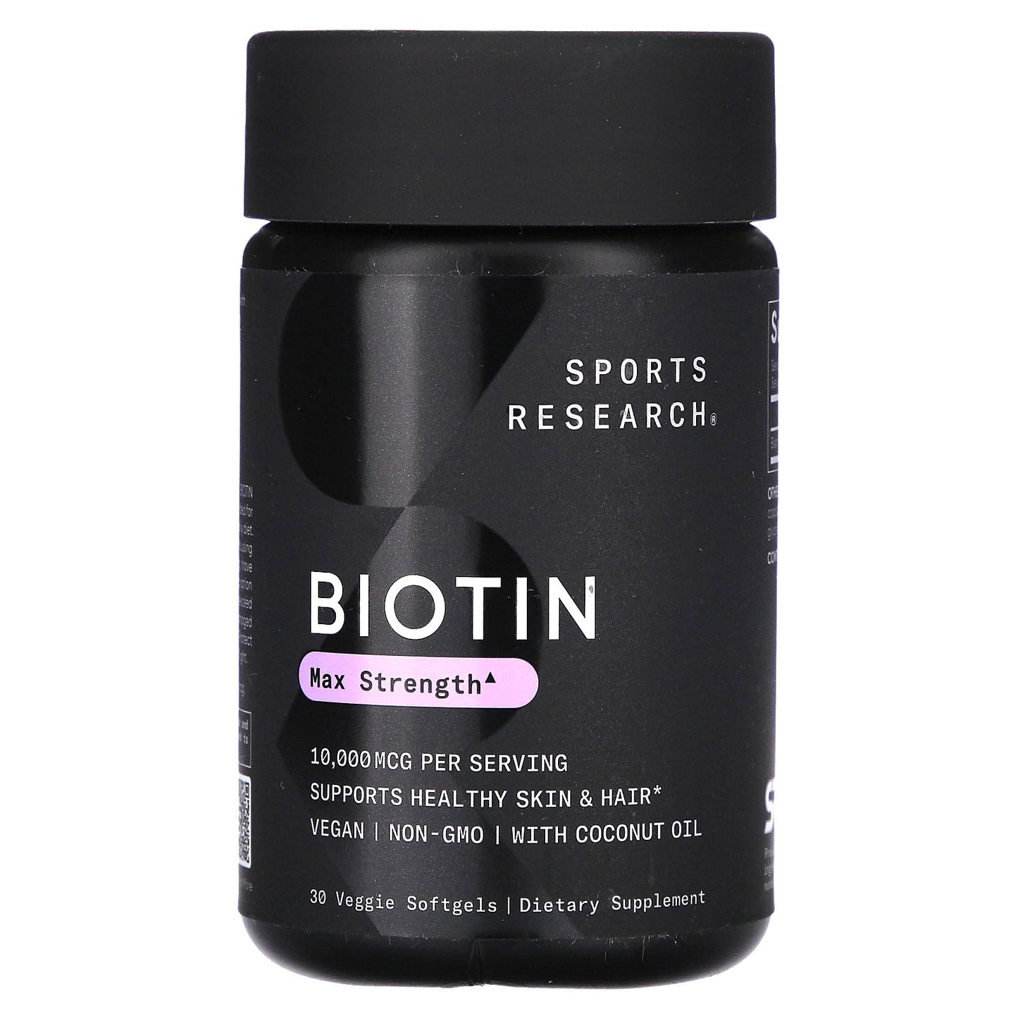 Sports Research, Biotin, Max Strength, 10,000 mcg, 30 Veggie Softgels