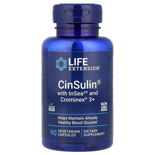 Life Extension, CinSulin® with InSea®2 and Crominex® 3+, 90 Vegetarian Capsules
