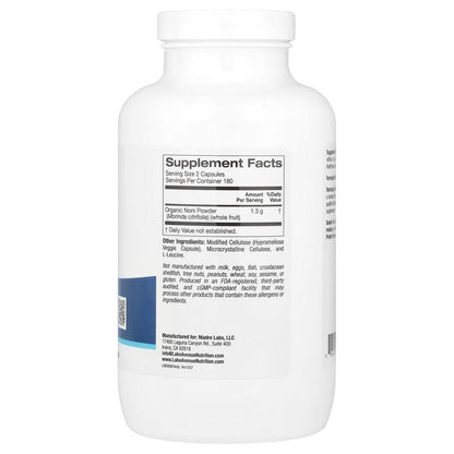 Lake Avenue Nutrition, Noni Fruit Powder, 360 Veggie Capsules