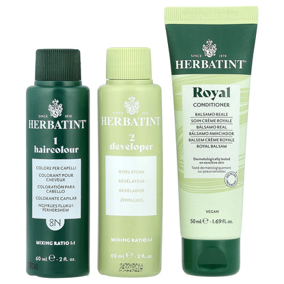 Herbatint, Permanent Haircolor Gel, 8N Light Blonde, 5.75 fl oz (170 ml)