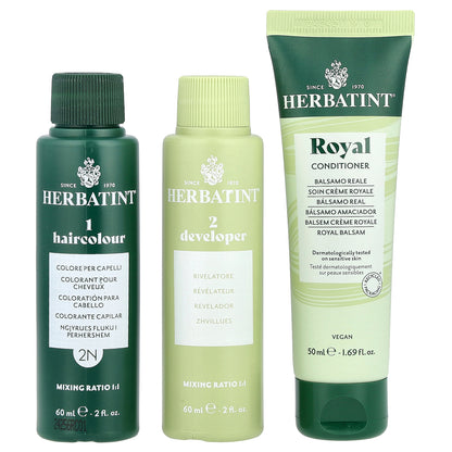 Herbatint, Permanent Haircolor Gel, 2N Brown, 5.75 fl oz (170 ml)