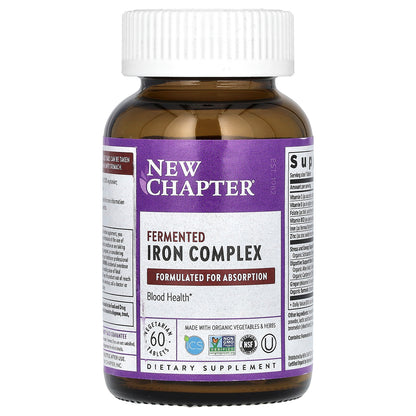 New Chapter, Fermented Iron Complex, 60 Vegetarian Tablets