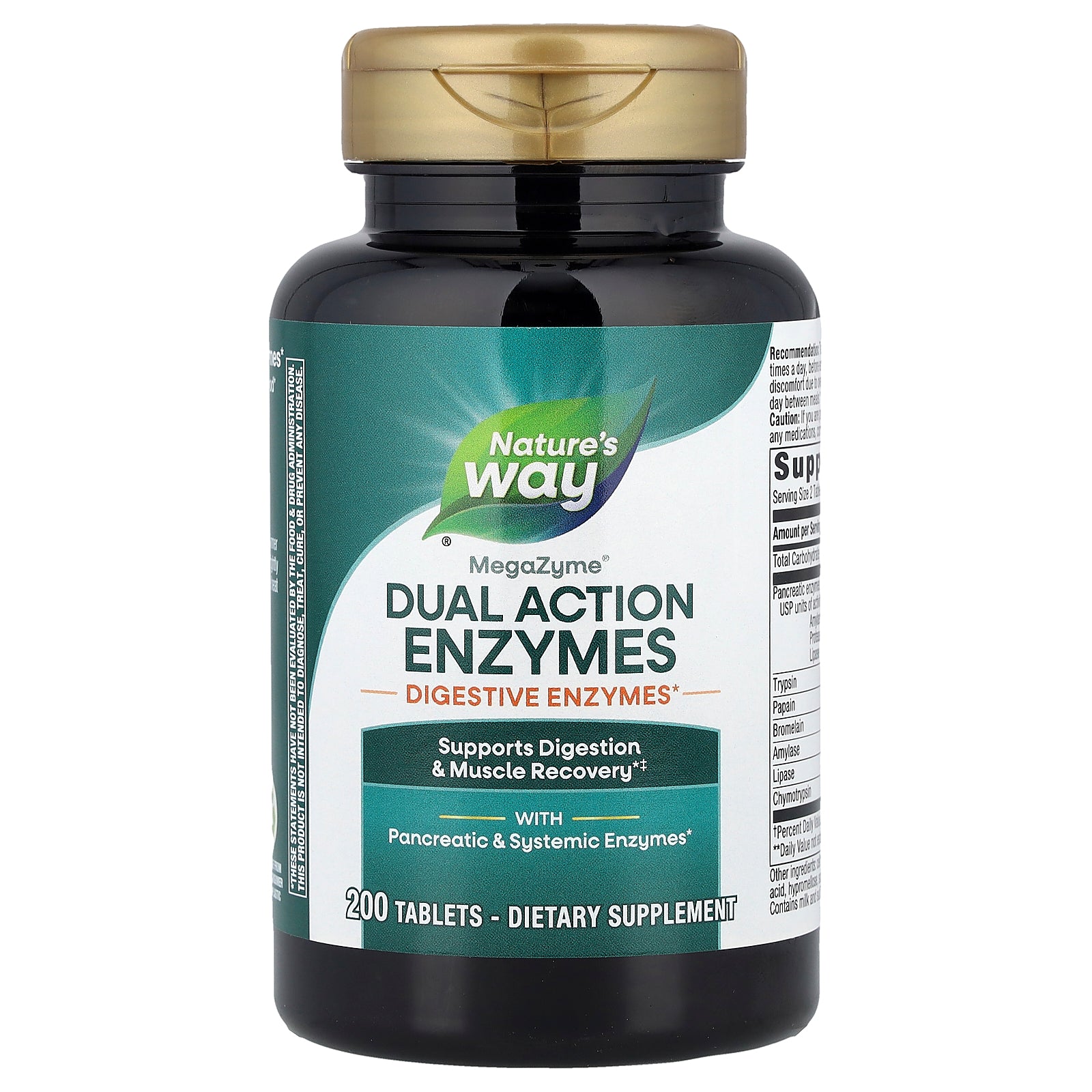 Nature's Way, MegaZyme®, Dual Action Enzymes, 200 Tablets