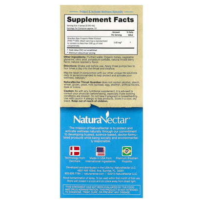NaturaNectar, Throat Guardian™ Spray, Bee Berry, 5 mg, 1 fl oz (30 ml)