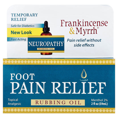 Frankincense & Myrrh, Foot Pain Relief Rubbing Oil, 2 fl oz (59 ml)
