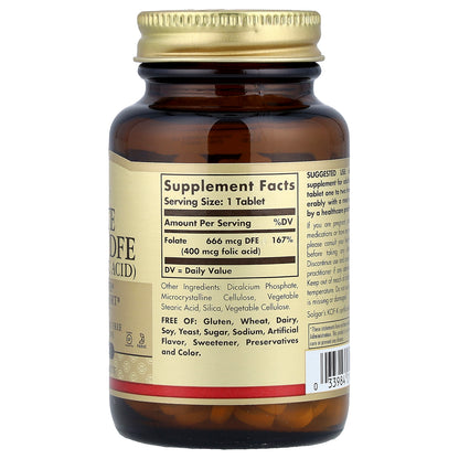 Solgar, Folate, 666 mcg DFE, 250 Tablets