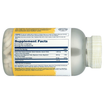 Solaray, Calcium Magnesium Zinc, 250 VegCaps