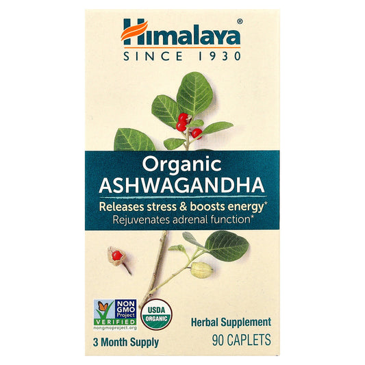 Himalaya, Organic Ashwagandha, 90 Caplets