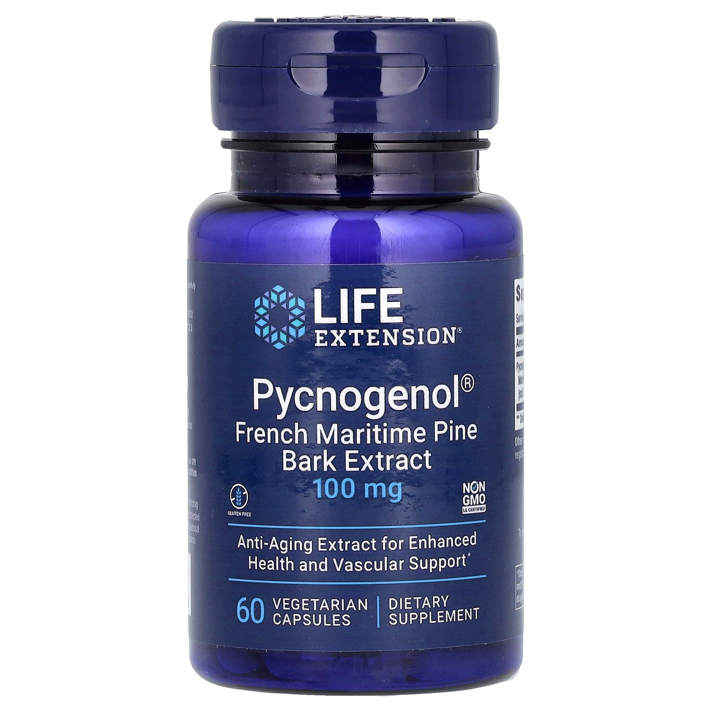 Life Extension, Pycnogenol, French Maritime Pine Bark Extract, 100 mg, 60 Vegetarian Capsules