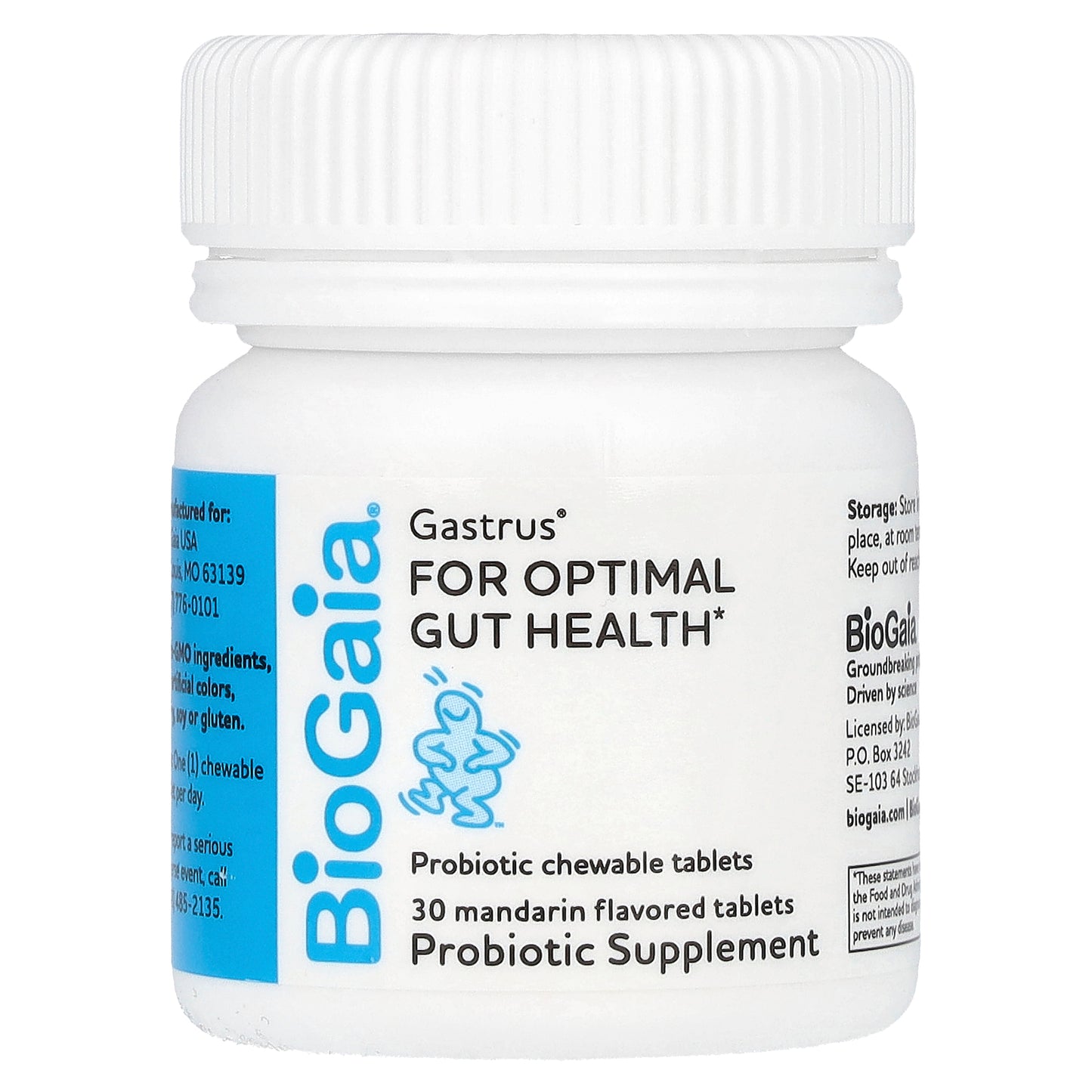 BioGaia, Gastrus For Optimal Gut Health, Mandarin, 30 Tablets