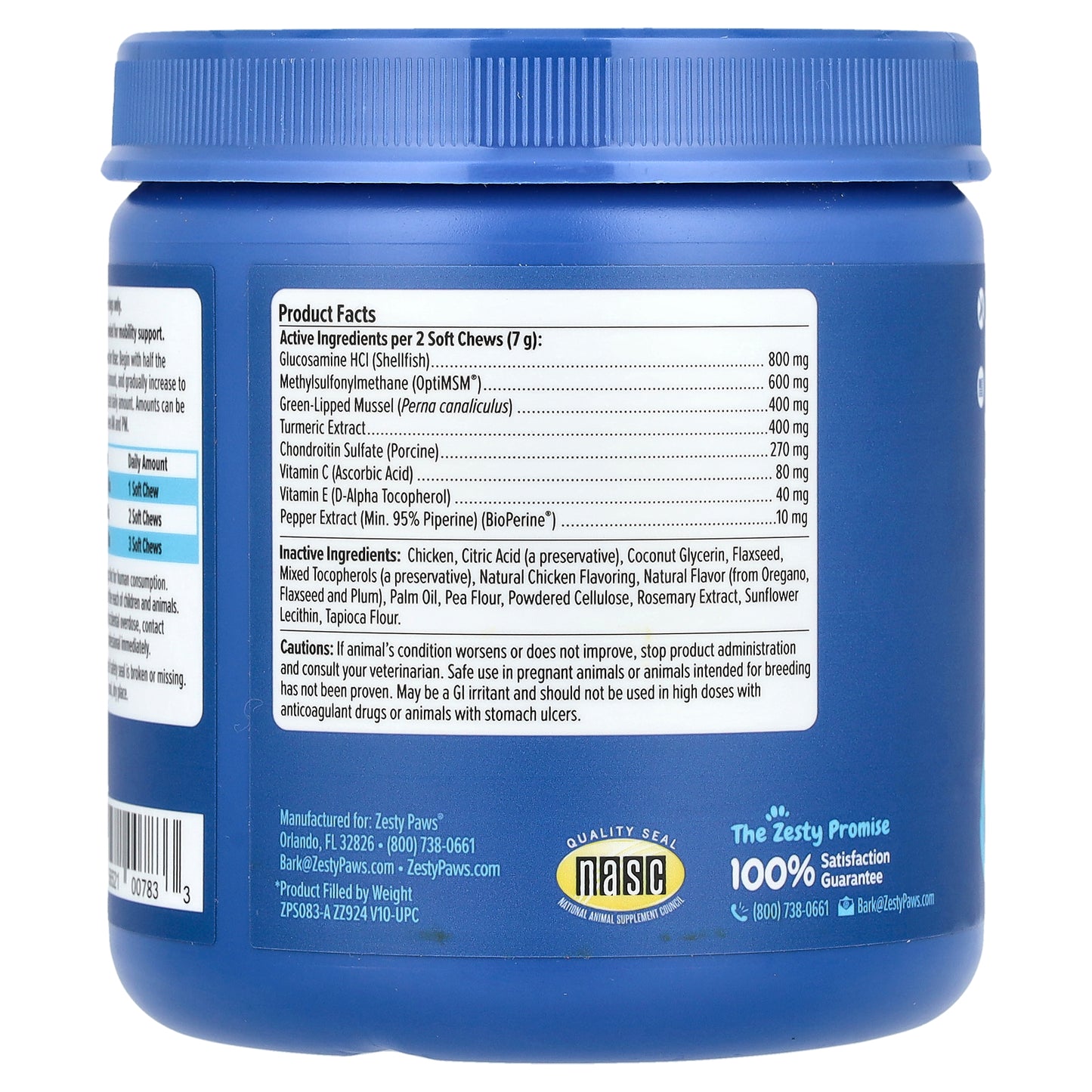 Zesty Paws, Senior Advanced, Hip & Joint Bites, For Dogs, Chicken, 90 Soft Chews, 11.1 oz (315 g)