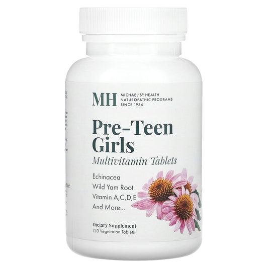 Michael's Naturopathic, Pre-Teen Girls, Multivitamin , 120 Vegetarian Tablets