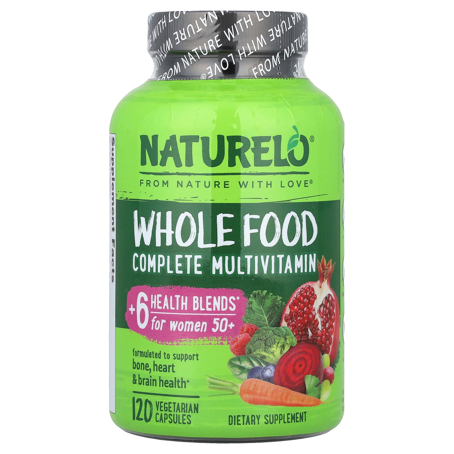 NATURELO, Whole Food Complete Multivitamin For Women 50+, 120 Vegetarian Capsules