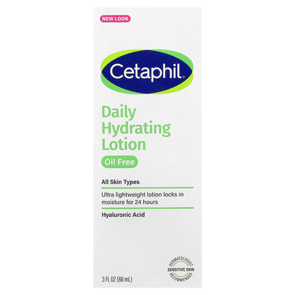 Cetaphil, Daily Hydrating Lotion, Oil Free, All Skin Types, 3 fl oz (88 ml)