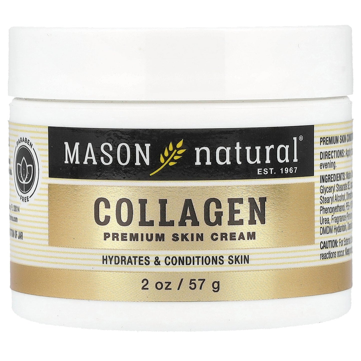 Mason Natural, Collagen Premium Skin Cream, Pear, 2 oz (57 g)