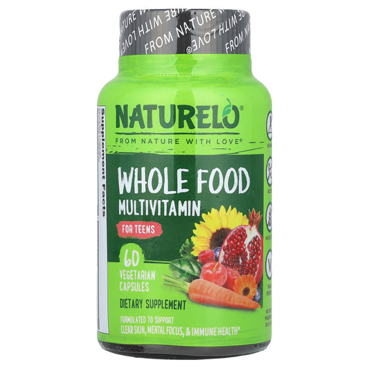 NATURELO, Whole Food Multivitamin for Teens, 60 Vegetarian Capsules