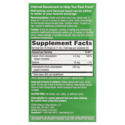 Nature's Way, Chlorofresh®, Chlorophyll Drops, Mint, 2 fl oz (59 ml)