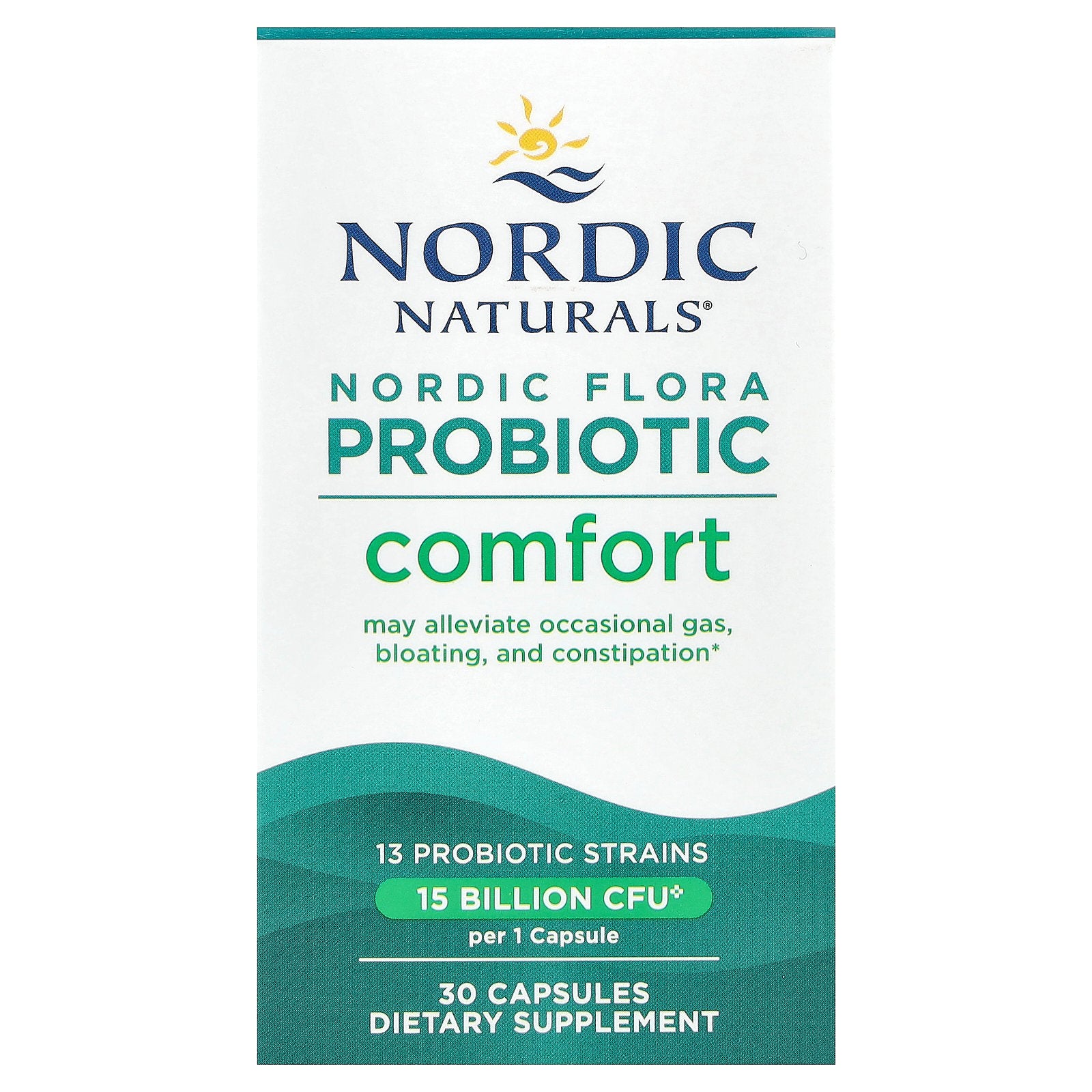 Nordic Naturals, Nordic Flora Probiotic, Comfort, 15 Billion CFU, 30 Capsules