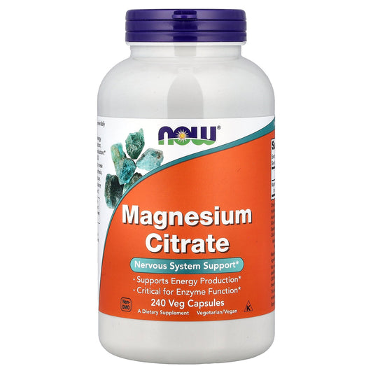 NOW Foods, Magnesium Citrate, 240 Veg Capsules (133 mg per Capsule)