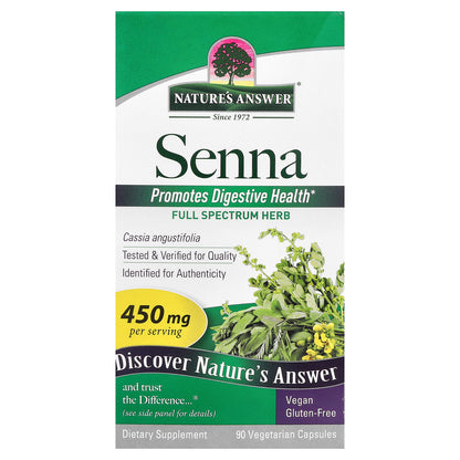 Nature's Answer, Senna, 450 mg, 90 Vegetarian Capsules