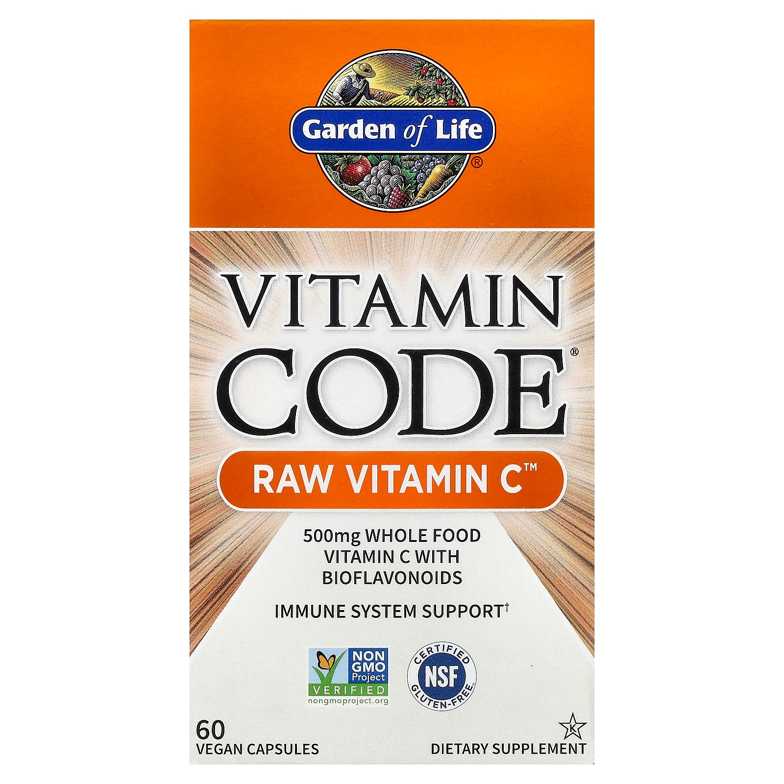 Garden of Life, Vitamin Code®, RAW Vitamin C™, 60 Vegan Capsules